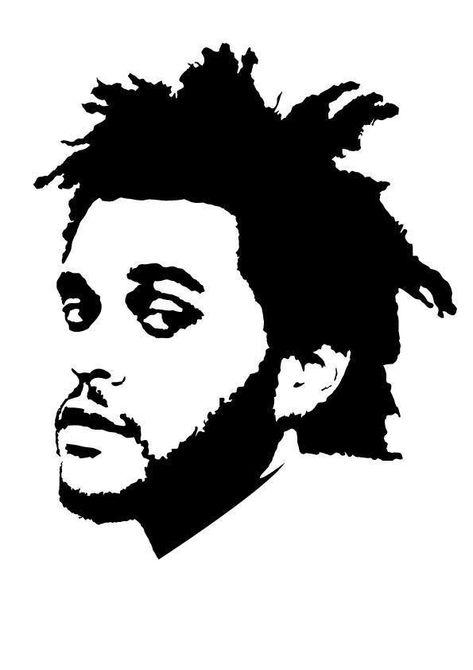 The Weeknd Drawing, Face Stencils, The Weeknd Poster, Painted Clothes Diy, Arte Indie, Album Art Design, White Drawing, Graphic Poster Art, Arte Sketchbook