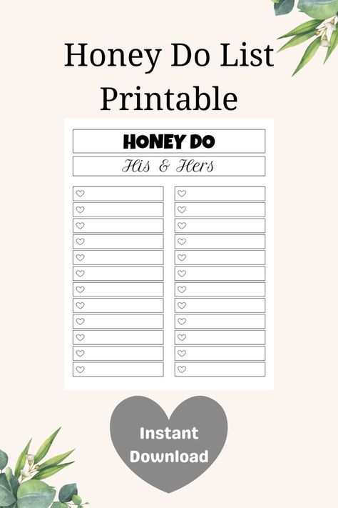 Conquer household chores effortlessly with printable honey do lists. Blank templates allow you and your loved one to work together and create to do lists as a team. Increase productivity and download your honey do list bundle! Chores List, Cleaning Planner, Blank Templates, Honey Do List, Honey Do, Chore List, To Do Lists, Cleaning List, Weekly Cleaning