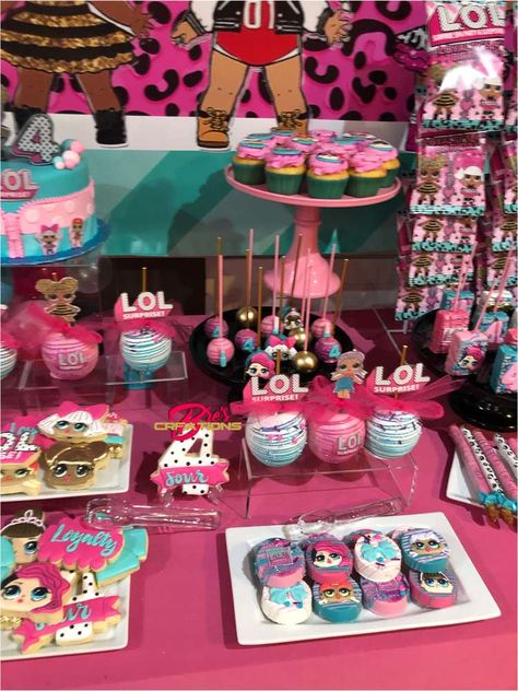 Lol Diy Party Ideas, Lol Surprise Party Food, Lol Bday Party Ideas, Lol Surprise Birthday Party Ideas Food, Lol Doll Birthday Party Ideas Diy, Lol Doll Party Ideas, Lol Suprise Party Ideas, Lol Surprise Dolls Party Ideas Food, Lol Birthday Party Ideas Decorations