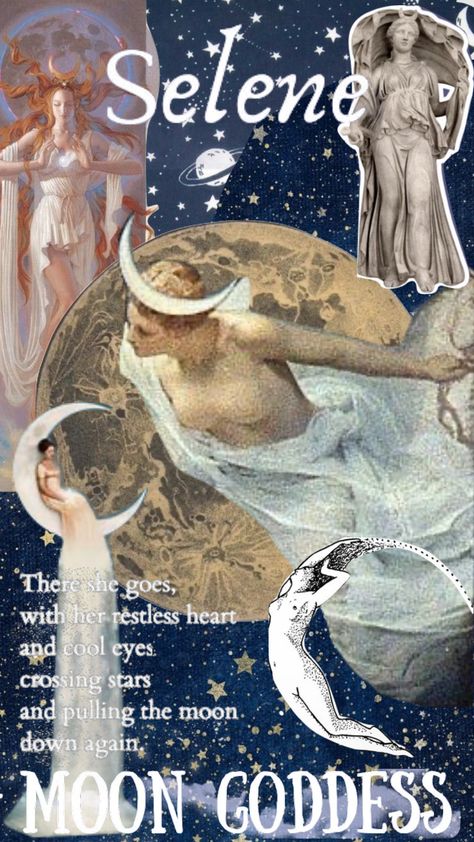 #selene #moongoddess #greekmytholgy #greekgoddess Selene Goddess Art, Greek Mythology Selene, Goddess Selene Art, Selene Altar, Lady Selene, Selene Aesthetic, Mythology Quotes, Greek Mythology Quotes, Selene Goddess Of The Moon