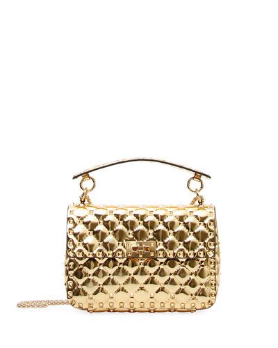 Valentino Rockstud Bag, Valentino Crossbody Bag, Valentino Garavani Bag, Valentino Handbags, Beige Bag, Gold Bag, Red Purses, Gold Handbags, Valentino Rockstud