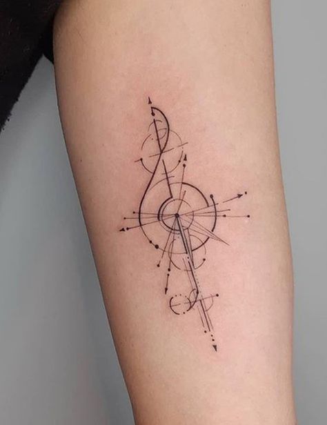 21 Best Small And Minimalist Tattoos That Are Absolutely Adorable Music Tattoo Ideas, Small Music Tattoos, Men Tattoos, Music Tattoo Designs, Note Tattoo, Muster Tattoos, Inspiration Tattoos, Geometric Tattoo Design, Tattoos Geometric