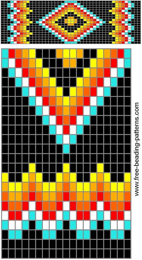 Indian Beadwork, Native American Beadwork Patterns, Native Beading Patterns, Native American Patterns, Bead Loom Designs, Loom Bracelet Patterns, Motifs Perler, Beading Patterns Free, Native American Beadwork