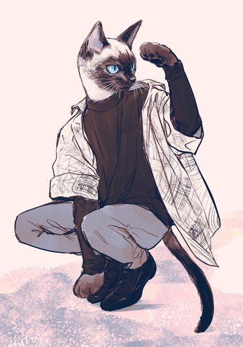 Weird Eyebrows, Anthro Cat, Always Judging, Human Interaction, Cat Character, 영감을 주는 캐릭터, Cat Drawing, Creature Art, Fantasy Character Design