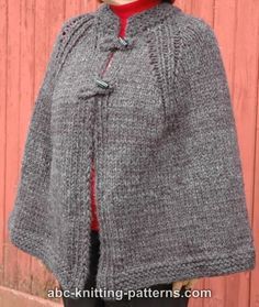 ABC Knitting Patterns - Highlands Cape. Knitted Cape Pattern, Outlander Knitting, Knitting Poncho, Cape Pattern, Poncho Knitting Patterns, Knitted Cape, Poncho Pattern, Shawl Patterns, Easy Knitting Patterns