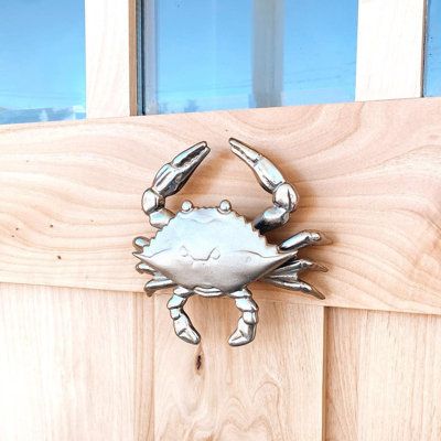 Pineapple Door Knocker, Lamp With Shelves, Beach Door, Door Knockers Unique, Hamptons Beach House, Hamptons Beach, Steer Skull, Floor Lamp With Shelves, Blue Crab