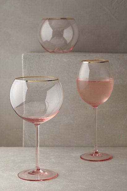 Gilded Rim Stemware #anthropologie Assiette Design, Desain Pantry, Desain Buklet, Design Web, Purple Wedding, Kitchen Stuff, Stemware, Home Deco, Wine Glasses