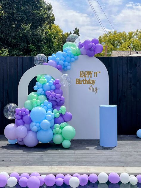 Happy 11th Birthday, Balloons Ideas, Arabic Worksheets, Happy Birthday Wishes Cake, Birthday Wishes Cake, Arch Backdrop, Balloon Ideas, 1st Birthday Decorations, 11th Birthday