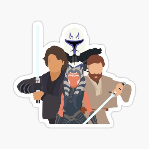 Star Wars Stickers | Redbubble Star Wars Stickers Free Printable, Clone Wars Stickers, Kimi No Na Wa Wallpaper, Anakin Vader, Star Wars Stickers, Homemade Stickers, Star Wars Drawings, Star Wars Tattoo, Stickers Redbubble