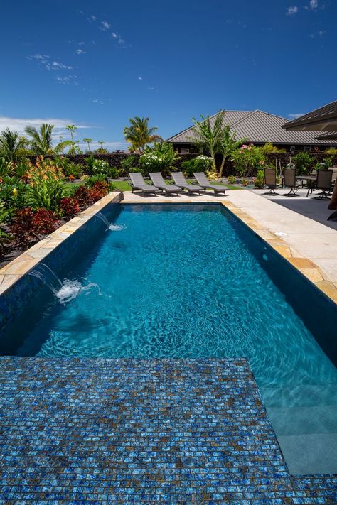 QuartzScapes Caribbean Series Barbados Blue | NPT Pool Finishes Summer Swimming Pool, Backyard Area, Pool Finishes, Pool Remodel, Pool Colors, Dream Yard, Blue Pigment, Blue Pool, Modern Pools