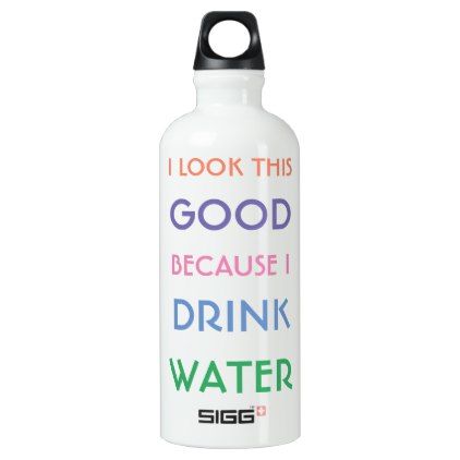 Funny Quote Typography White Aluminum Water Bottle - good gifts special unique customize style Funny Water Bottle Quotes, Bottle Quotes, Water Meme, Cricut Patterns, Funny Water Bottle, Water Quotes, Water Aesthetic, Quote Typography, Aluminum Water Bottles