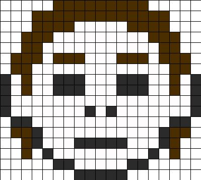 MICHAEL MYERS Perler Bead Pattern / Bead Sprite Perler Bead Mario, Kandi Cuffs, Cross Stitch Boards, Easy Pixel Art, Pony Bead Patterns, Fusion Beads, Pixel Art Grid, Kandi Patterns, Bead Sprite