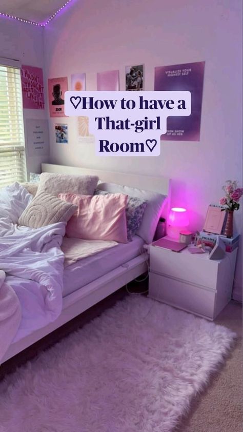 Nine Year Old Bedroom Ideas, Small Purple Room Ideas, Bedroom Ideas For 12 Yr, Bedroom Inspo Purple Walls, Twin Size Bed Ideas For Small Room Aesthetic, Bedroom Ideas For Small Rooms Cozy Girly, Slay Bed Makeover Bedroom Ideas, Room Ideas For 12-13, Purple Amazon Finds