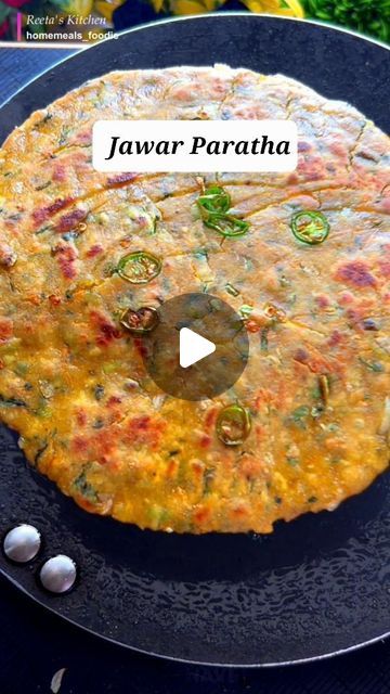 Reeta's Kitchen on Instagram: "Healthy and tasty Summer special Jawar Paratha! This high fibre and protein rich paratha keeps your stomach cool in this heat and also helps control your sugar and weight! Check ingredients in the caption below  🤗✨️ ➡️ Like, share and follow us- Reeta’s Kitchen at @homemeals_foodie ❤️ ➡️ Turn ON your notifications to receive regular updates! . . Ingredients  Jawar Atta 1 cup Wheat 1/2 cup Carrom seeds 1/4 tsp Onion finely cut 1 medium Onion leaves finely cut 2 tbsp Ginger garlic paste 1 tsp each Finely cut green chillies 1  Carrot grated 1 Coriander seeds, pepper, cumin and aniseeds crushed together 1 tsp total  Coriander leaves finely cut 2 tbsp Salt accordingly Ghee/oil 1 tbsp  Turmeric powder 1 pinch  . . . . . . #jawar  #proteinrich #paratha  #jawarparat Stuff Paratha Recipe, Healthy Paratha Recipe, Indian Paratha, Jowar Recipes, Onion Paratha, Healthy Dinner Recipes Indian, Healthy Indian Snacks, Sandwich Recipes Indian, Paratha Recipe