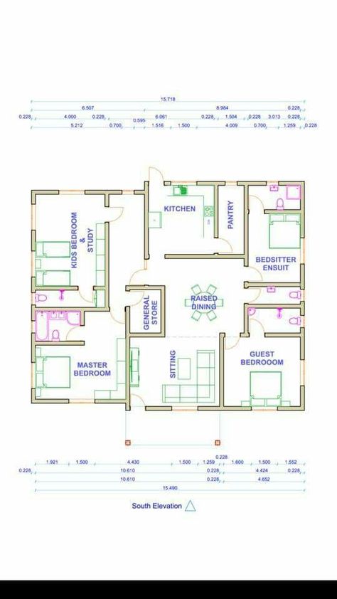 5 Bedroom Bungalow House Plans, Average Homes, 5 Bedroom Bungalow, 30x50 House Plans, 4 Bedroom Bungalow, 20x40 House Plans, 30x40 House Plans, Three Bedroom House Plan, Bungalow Floor Plans