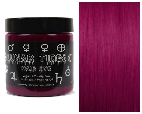 Dark Red Hair Dye, Burgundy Hair Dye, Lunar Tide, Red Hair Dye, Green Hair Dye, Dyed Hair Pastel, Hot Pink Hair, Pink Hair Dye, Semi Permanent Hair Dye