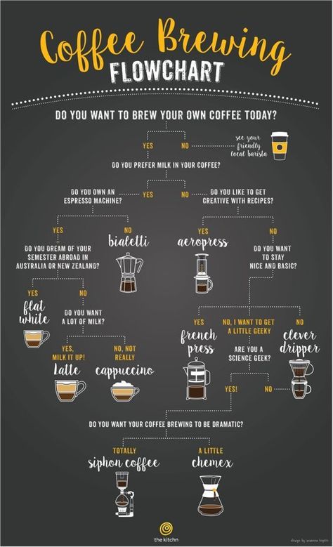 Coffee Brewing Flowchart Kaffe Station, Mousse Au Chocolat Torte, Coffee Brewing Methods, Coffee Infographic, Coffee Guide, Coffee Facts, Coffee World, Coffee Menu, Cafe Menu