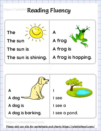 Free Reading Fluency Worksheets - Exercise 29 - Your Home Teacher Reading Fluency Kindergarten, Fluency Worksheets, Reading Fluency Activities, Phonics Reading Passages, Kids Worksheet, Fluency Activities, Reading Comprehension Lessons, Kindergarten Reading Activities, Kindergarten Reading Worksheets