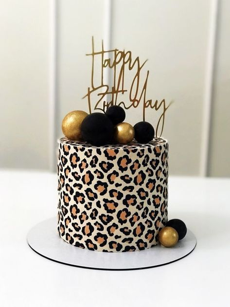 Cake Decorating 40th Birthday, Fancy Birthday Cakes For Women Pretty, Cheetah Print Birthday Cakes, 41st Birthday Cake For Women, Amazing Birthday Cakes For Women, Cheetah Cake Birthday, Cheetah Birthday Party Ideas, Leopard Cake Birthday, 30th Bday Cakes For Women