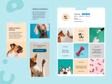 Animal Shelter Design, Dog Marketing, Instagram Grid Design, Pet Branding, Instagram Branding Design, Pet Spa, Dog Club, Pet Hotel, Dog Business