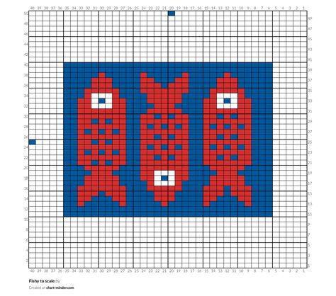 Fish Grid Pattern, Crochet Tapestry Pattern Grid, Tapestry Knitting Patterns, Fish Knitting Chart, Cross Stitch Fish Pattern, Tapestry Patterns Charts, Alpha Patterns Knitting, Pixel Tapestry Pattern, Knit Graph Patterns Charts