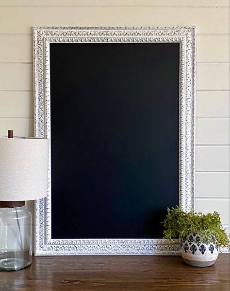 Magnetic Chalkboard Paint, Large Framed Chalkboard, Kitchen Organization Wall, White Chalkboard, Business Overview, Timeless Farmhouse, Kitchen Chalkboard, Large Chalkboard, Dorm Room Wall Decor