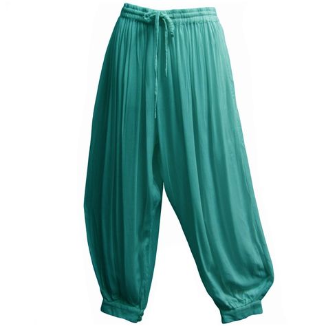 29.00 Men's Indian Aladdin Gypsy Hippie Yoga Meditation Harem Pants (Teal) at Amazon Men’s Clothing store: Indian Pants, Shalwar Design, Teal Outfits, Black Harem Pants, Arabian Women, Draped Midi Dresses, Punjabi Suit, Arabian Nights, Couture Sewing