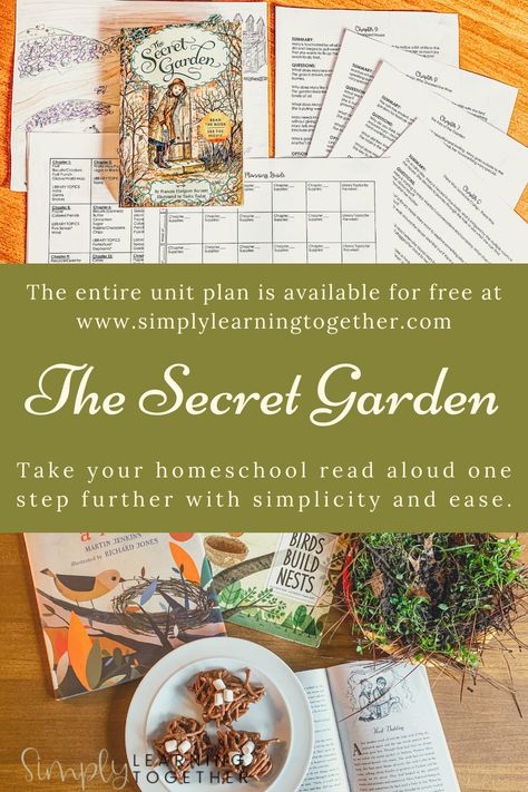 Secret Garden Unit Study, Secret Garden Book Club, Garden Unit Study, The Secret Garden Book, Homeschool Literature, Literature Unit Studies, Secret Garden Book, Garden Unit, Homeschool Nature Study