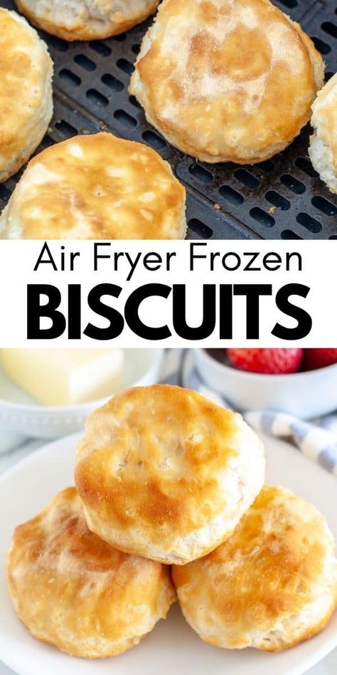 Frozen Biscuits In Air Fryer, Biscuits In The Air Fryer, Air Fryer Biscuits, Frozen Biscuits, Air Fryer Recipes Breakfast, Air Fryer Recipes Dessert, New Air Fryer Recipes, Air Fryer Cooking Times, Cooks Air Fryer