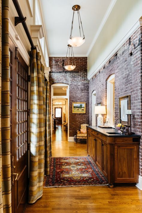 Updating Three Spaces Brought Life Back to This Historic Home Historic Building Renovation Interior, Updated Historic Home, Historic Houses Interior, Historic Home Restoration, Historic Building Renovation, Historical Homes Interior, Historic Remodel, Old Brick Homes, Historic House Renovation