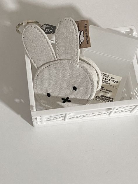 Miffy Coin Purse, Room Desk Aesthetic, Miffy Room, Miffy Stuff, Desk Aesthetic, Painted Tote, Cute Wallets, Room Desk, Cute Animals Images