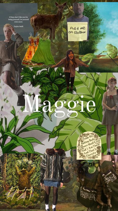 Maggie Aesthetic, Maggie Core Aesthetic, Maggie + Core + Aesthetic, Maggie Aesthetic Food, Maggie Core, Maggie Moves On Aesthetic, Maggie Rogers Album Cover, Fairy Aesthetic Collage, Fairycore Collage Wallpaper