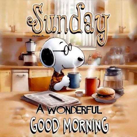 Snoopy Happy Sunday, Sunday Snoopy, Sunday Morning Funny, Snoopy Sunday, Sunday Morning Humor, Snoopy Art, Cute Best Friend Quotes, Sunday Humor, Good Morning Animals