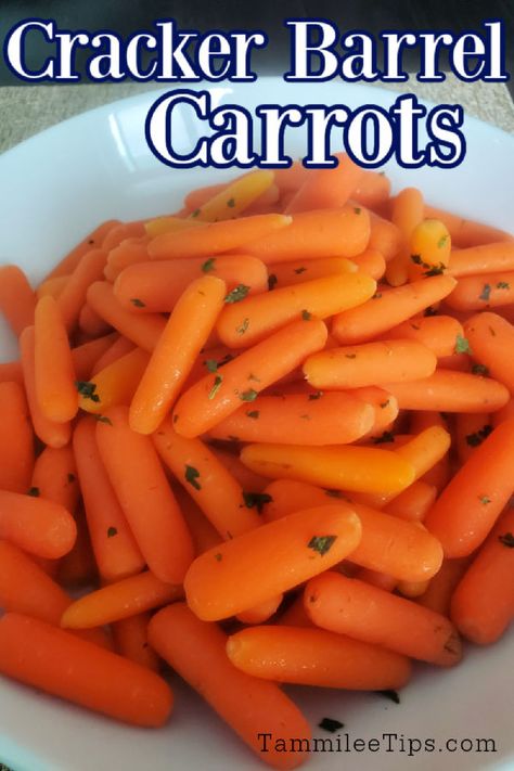 Crockpot Cracker Barrel Carrots, Cracker Barrel Carrots, Side Dish For Easter, Easy Carrot Recipes, Cooked Baby Carrots, Cracker Barrel Copycat Recipes, Carrot Recipes Side Dishes, Copycat Cracker Barrel, Cracker Barrel Recipes