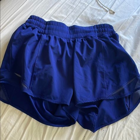 Basically Brand New And In Perfect Condition! Super Cute And Great For Summer Navy Blue Lululemon Shorts, 2.5 Lululemon Shorts, Teal Lululemon Shorts, Lululemon Hotty Shorts Blue, Blue Lululemon Shorts, Lululemon Summer Moisture-wicking Shorts, Blue Lululemon, Soffe Shorts, Anna Claire