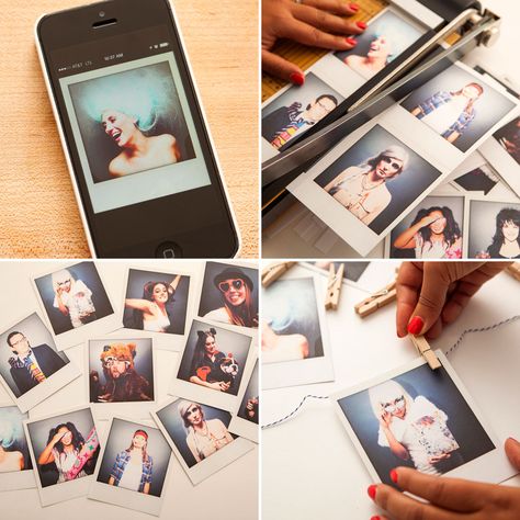 Fun! Turn your pictures into a Polaroid garland. Fake Polaroid, Photo Bunting, Together Photo, Come Together, Bunting, Fabric