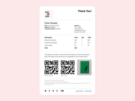 Receipt Design, Marble Showroom, Ux Design Principles, Invoice Design Template, Medical App, E Ticket, Free Psd Design, Invoice Design, Email Template Design