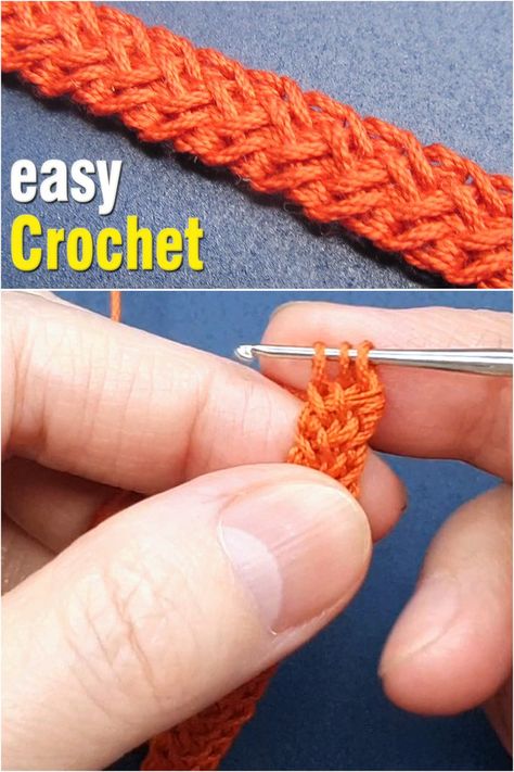 Romanian Cord Crochet Tutorials, Romanian Crochet Cord, Crochet A Cord How To Make, Crochet Cords Tutorial, Crochet Around A Cord, Crochet Bag Cord, Crochet I Cord Tutorial Free Pattern, Easy Crochet Keyring Free Pattern, Crochet Belts Free Pattern