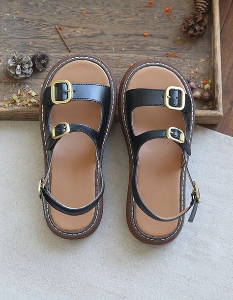 "They are really comfortable, wide ať the toes. Fór me as a senior not so much arch support and the buckle around the ankle slips off really easily. But as I said really comfortable🙂" - Michaela D. Sandles Spring 2024, Outfits With Sandals, Summer Shoe, Shoe Inspo, Chunky Heels Sandals, Thick Heel, Swag Shoes, Buckle Sandals, Winter Boots Women