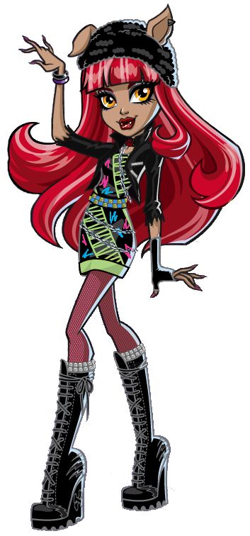 Monster High: Howleen Wolf! Howleen Wolf is Clawdeen, Clawd's, and Clawdia's younger sister. She and Clawdeen share a room and while they love each other dearly, this situation also pushes every bit of rivalry and irritation that exists between their headstrong personalities. She has a pet hedgehog called Cushion. Monster High Wiki, Wolf Monster, Howleen Wolf, Arte Monster High, Monster High Pictures, Hedgehog Pet, Wolf Artwork, Character Personality, Moster High