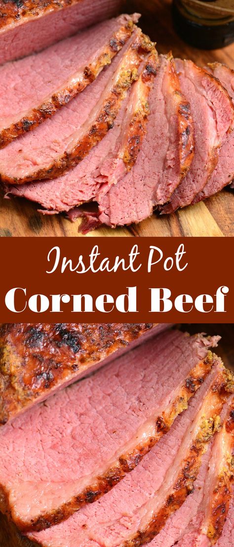 Soft and tender corned beef brisket made in an Instant Pot. Making corned beef brisket in an Instant Pot is so easy and only takes about an hour and a half. Corned Beef Recipes Instapot, Cooking Corned Beef Brisket, Tender Corned Beef, Pressure Cooker Corned Beef, Instant Pot Corned Beef, Cooking Corned Beef, Corn Beef, Sunny Kitchen, Corned Beef And Cabbage