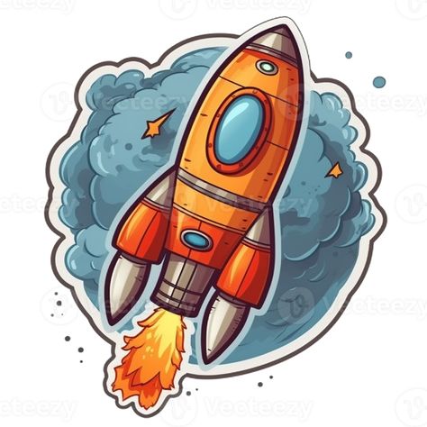 rocket cartoon digital illustration, generative ai, transparent background Rocket Design Ideas, Rocket Ship Drawing Aesthetic, Rocket In Space Drawing, Rocket Cartoon Drawing, Cartoon Rocket Ship Drawing, Free Cartoon Images, Rocket Illustration, Rocket Drawing, Cartoon Rocket