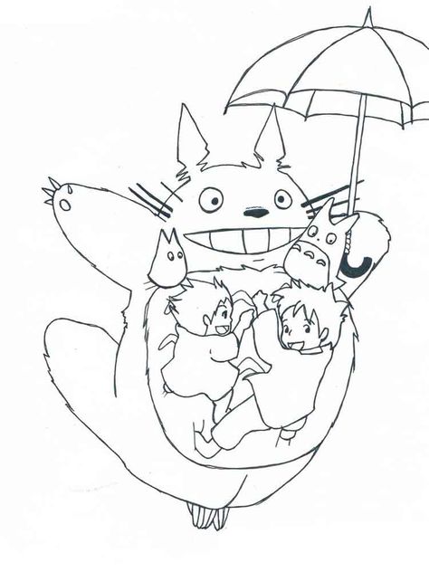 Totoro Printable, Studio Ghibli Coloring Pages, Ghibli Coloring Pages, Ghibli Coloring, Totoro Birthday, Nemo Coloring Pages, Totoro Party, Totoro Art, Ghibli Tattoo