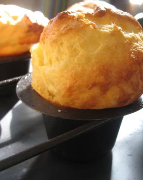 Recipe: Easy Ethereal Popovers | Kitchn Gf Popovers, Easy Popover Recipe, Easy Popovers, Roast Beef Dinner, Popover Recipe, Yorkshire Pudding Recipes, Yorkshire Pudding, Winter Food, Bread Baking