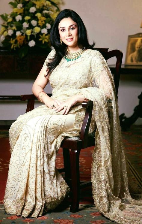 Princess Diya  Kumasi of India Diya Kumari, Royal Indian, Indian Princess, Royal Beauty, Royal Outfits, Elegant Saree, Indian Aesthetic, Indian Attire, Saree Look