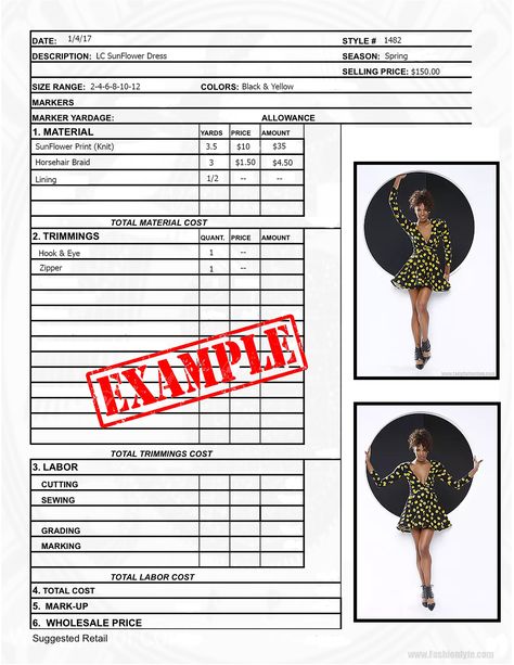 Cost Sheet Costing Sheet, Sheet Costume, Sewing Construction, Cost Sheet, Bill Of Materials, Know Your Worth, Sunflower Dress, Hello Fashion, Fashion Portfolio