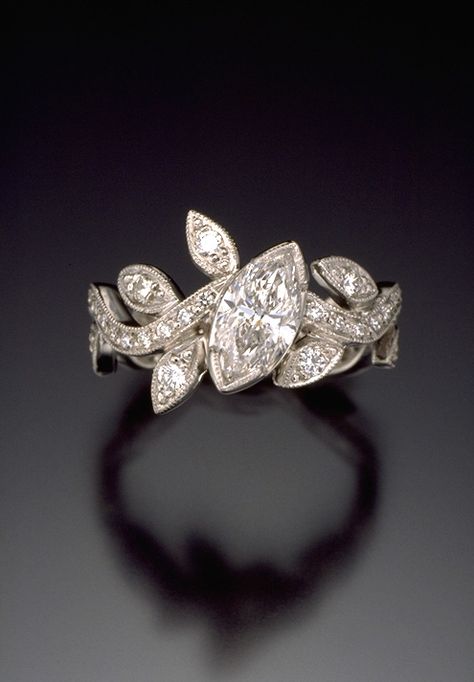 Marquis Diamond, Art Deco Rings, Deco Rings, Vine Ring, Vintage Art Deco Rings, Diamond Anniversary Ring, Marquise Diamond Ring, Marquise Ring, Diamond Fashion Rings