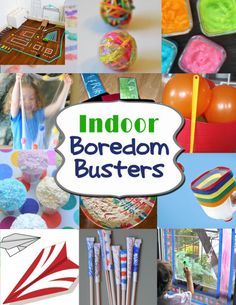 Indoor Boredom Busters for those hot hot or cold cold months that prevent your littles from going outside! | Over the Big Moon Punk Crafts, Boredom Busters For Kids, Summer Boredom, Indoor Kids, Big Moon, Fun Games For Kids, Boredom Busters, Indoor Activities For Kids, Indoor Fun