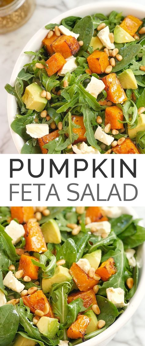 Butternut Salad Roasted, Pumpkin Feta Salad, Butternut Salad Recipes, Butternut Roasted, Avocado Feta Salad, Pumpkin And Feta Salad, Roast Vegetable Salad, Butternut Squash Salad Recipes, Pumpkin Feta