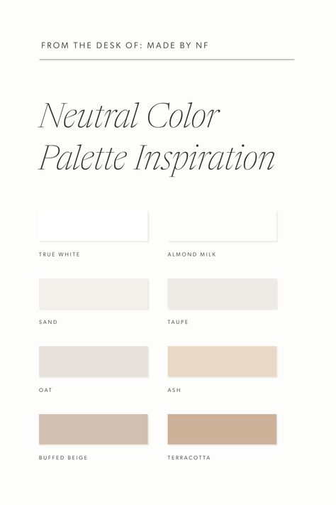 Brand Colors Inspiration, Creative Brands, Color Palette Inspiration, Neutral Wedding Colors, Beige Color Palette, Neutral Color Palette, Palette Inspiration, Nature Color Palette, Muted Color Palette